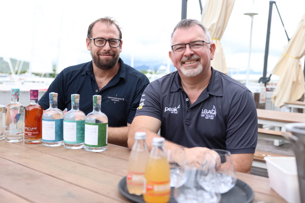 Port Douglas Launches FNQ Gin Fest - Hemingway's Venue Manager Chris Barber and Douglas Shire Mayor Michael Kerr GIN Fest